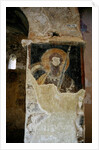 Defaced frescoes in the Church of the Panayia by Greek Greek