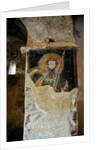 Defaced frescoes in the Church of the Panayia by Greek Greek