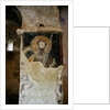 Defaced frescoes in the Church of the Panayia by Greek Greek