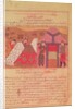 Genghis Khan outside his tent by Anonymous