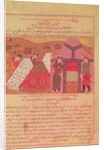 Genghis Khan outside his tent by Anonymous