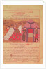 Genghis Khan outside his tent by Anonymous