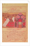 Genghis Khan outside his tent by Anonymous