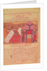 Genghis Khan outside his tent by Anonymous