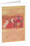 Genghis Khan outside his tent by Anonymous