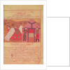 Genghis Khan outside his tent by Anonymous