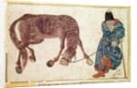 Mongolian nomad taking his horse to water, 15th century by Anonymous
