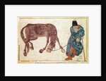 Mongolian nomad taking his horse to water, 15th century by Anonymous