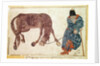 Mongolian nomad taking his horse to water, 15th century by Anonymous