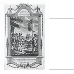 Sir Walter Raleigh ordering the standard of Queen Elizabeth to be erected on the coast of Virginia, 1584 by Taylor Taylor