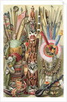 Weapons, utensils and ornaments of American Indians by English School