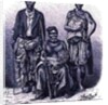 Village chief of the Loango Coast, with wife and dignitary by English School