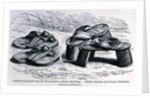 Sandals and pattens from the West Soudan, possibly Mandingo by English School