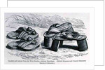 Sandals and pattens from the West Soudan, possibly Mandingo by English School