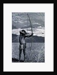 A Veddah of Ceylon shooting with the bow by Emil Schmidt