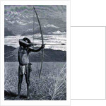 A Veddah of Ceylon shooting with the bow by Emil Schmidt