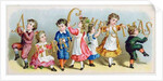 A Merry Christmas, Victorian postcard by English School