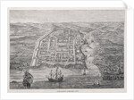 Old Santo Domingo City at the time of Drake's expedition by English School