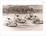 A Coracle Race on the Severn at Ironbridge, Shropshire by English School