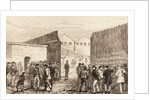 The Unemployed of London: Inscription on the Gates, West India Docks by English School