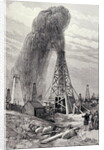 The Petroleum Oil Wells at Baku on the Caspian: A Fountain of Petroleum Oil by English School