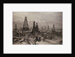 The Petroleum Oil Wells at Baku on the Caspian Sea by English School