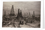 The Petroleum Oil Wells at Baku on the Caspian Sea by English School