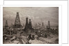 The Petroleum Oil Wells at Baku on the Caspian Sea by English School