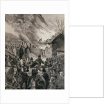 The Rent War in Ireland: Burning the Houses of Evicted Tenants at Glenbeigh, County Derry by Amedee Forestier