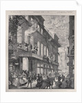 Burning of the Opera Comique in Paris, Scene in the Rue de Marivaux: Firemen Saving People at the Windows by English School