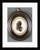 Silhouette of a lady, painted on convex glass, by Mrs Isabella Beetham, late 18th century by English School