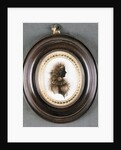 Silhouette of a lady, painted on convex glass, by Mrs Isabella Beetham, late 18th century by English School