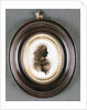 Silhouette of a lady, painted on convex glass, by Mrs Isabella Beetham, late 18th century by English School