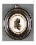 Silhouette of a lady, painted on convex glass, by Mrs Isabella Beetham, late 18th century by English School