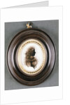 Silhouette of a lady, painted on convex glass, by Mrs Isabella Beetham, late 18th century by English School