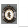 Silhouette of a lady, painted on convex glass, by Mrs Isabella Beetham, late 18th century by English School