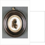 Silhouette of a lady, painted on convex glass, by Mrs Isabella Beetham, late 18th century by English School