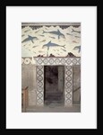 The Dolphin Frescoes in the Queen's Bathroom, Palace of Minos, Knossos, Crete, 1600-1400 BC by Minoan Minoan