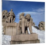 Motherhood, or Woman with Two Children riding on her Back by Gustav Vigeland