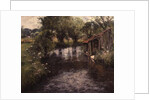 Wash-house on the banks of the Lunain by Frederick Charles Vipont Ede
