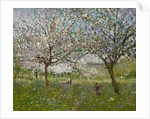 Apple Trees in Flower by Ernest Quost