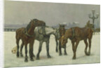 Cab Horses on the Seine by Cecil Brown