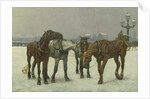 Cab Horses on the Seine by Cecil Brown