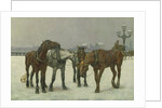 Cab Horses on the Seine by Cecil Brown
