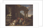 A Hunting party in classical ruins by Peter Jacob Horemans