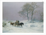 The wintry road to market by Thomas Sidney Cooper