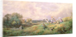 Children Running Down a Hill by Myles Birket Foster