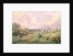 Children Running Down a Hill by Myles Birket Foster