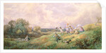 Children Running Down a Hill by Myles Birket Foster