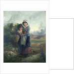 Two country girls carrying flowers by John Barkin